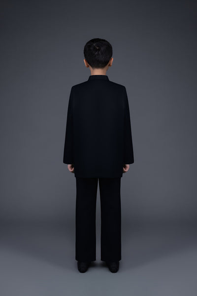 RR BASIC Baju Melayu Cekak Musang Boy in Black