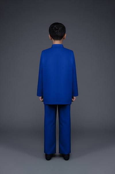 RR BASIC Baju Melayu Cekak Musang Boy in Electric Blue
