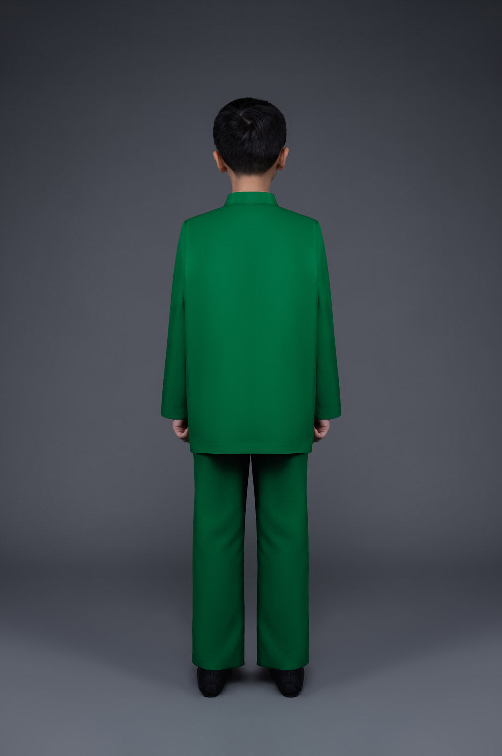 RR BASIC Baju Melayu Cekak Musang Boy in Emerald Green