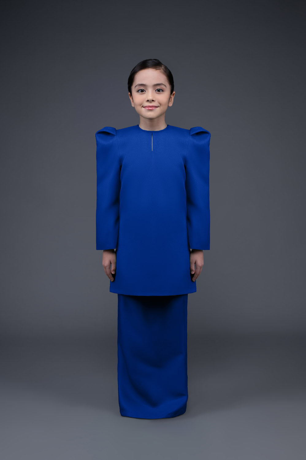 RR BASIC Baju Kurung Pahang Girl in Electric Blue