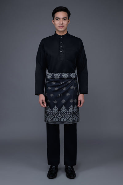 RR BASIC Baju Melayu Cekak Musang Set in Black