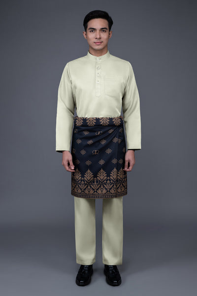 RR BASIC Baju Melayu Cekak Musang Set in Sage Green