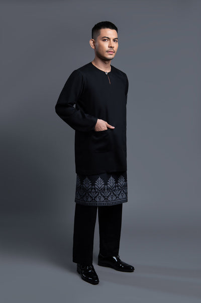 RR Baju Melayu Johor Set in Black