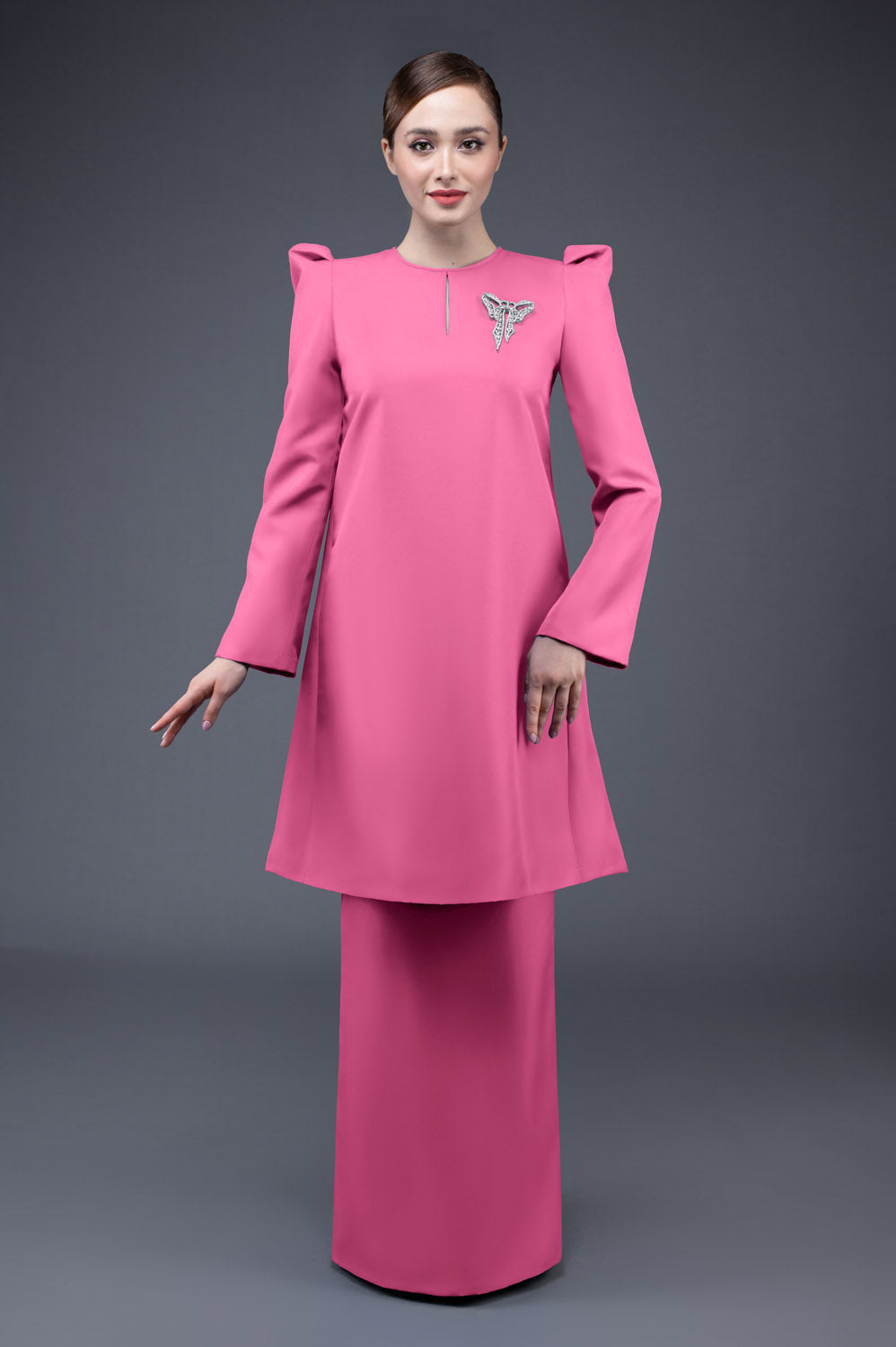 RR BASIC Baju Kurung Pahang in Barbie Pink