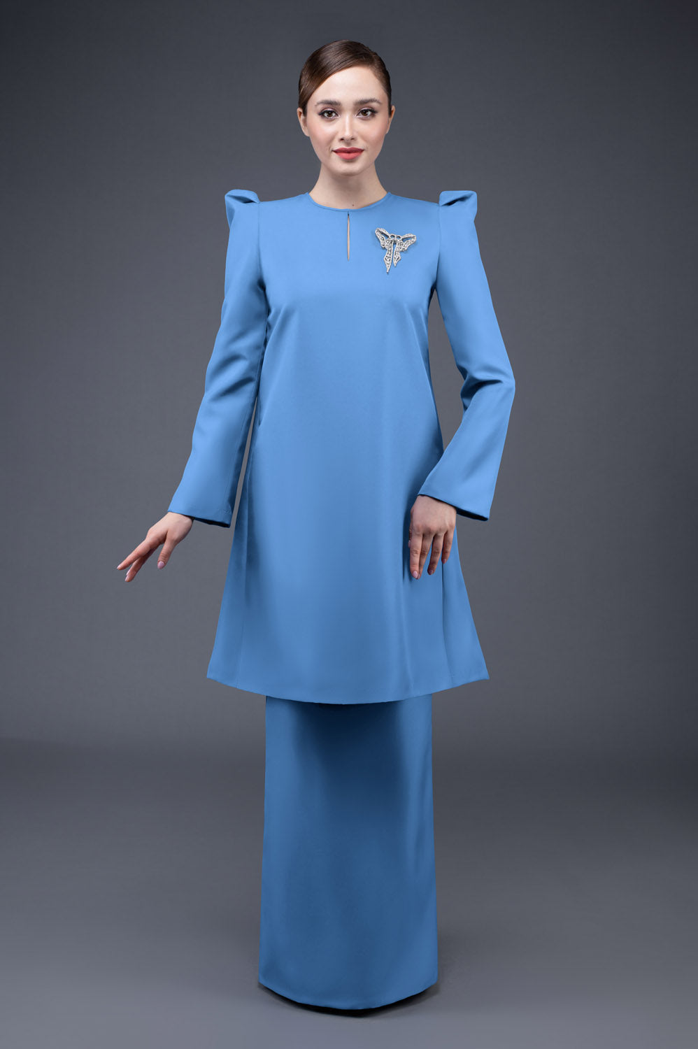 RR BASIC Baju Kurung Pahang in Cerulean Blue