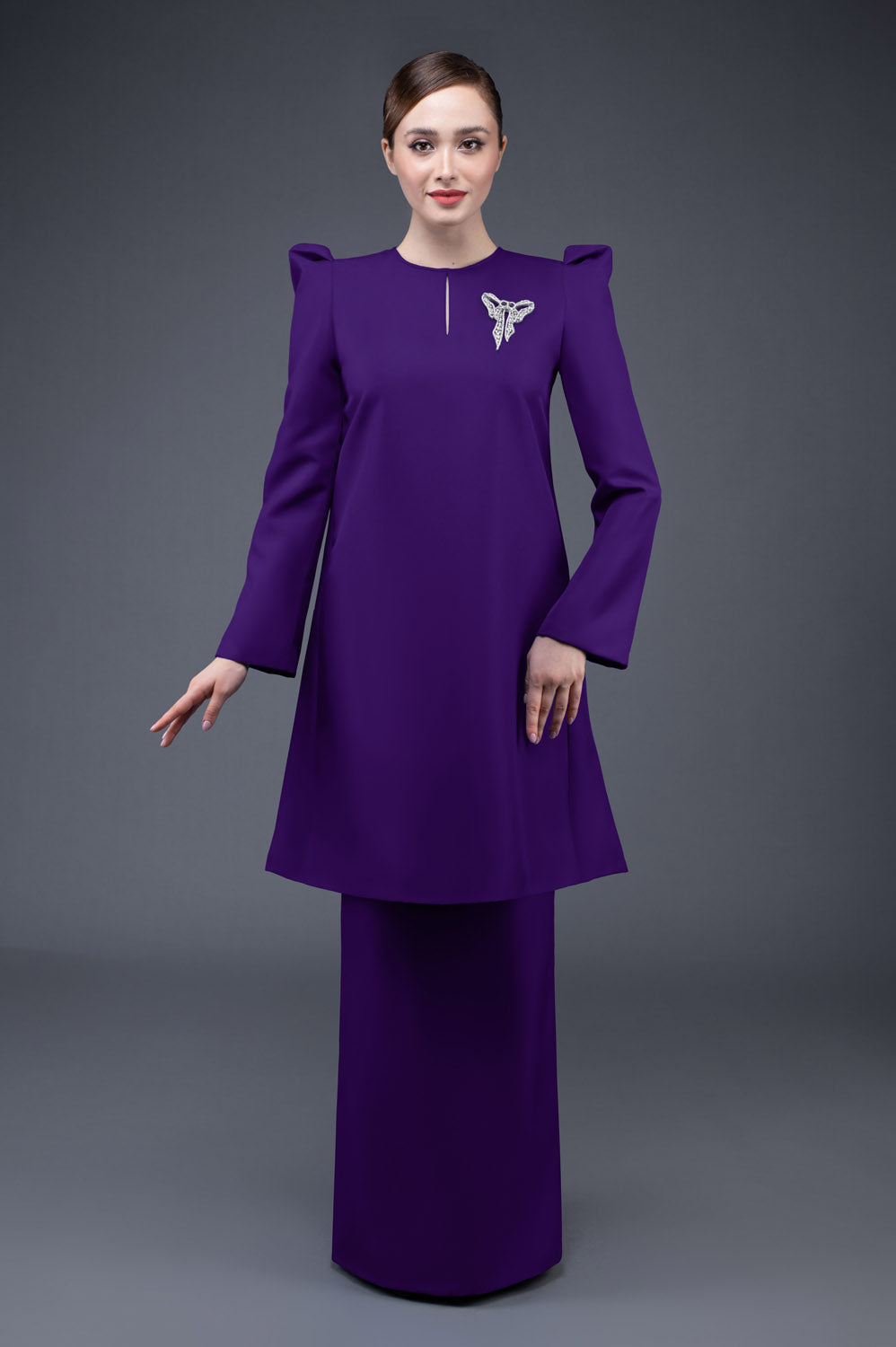 RR BASIC Baju Kurung Pahang in Purple
