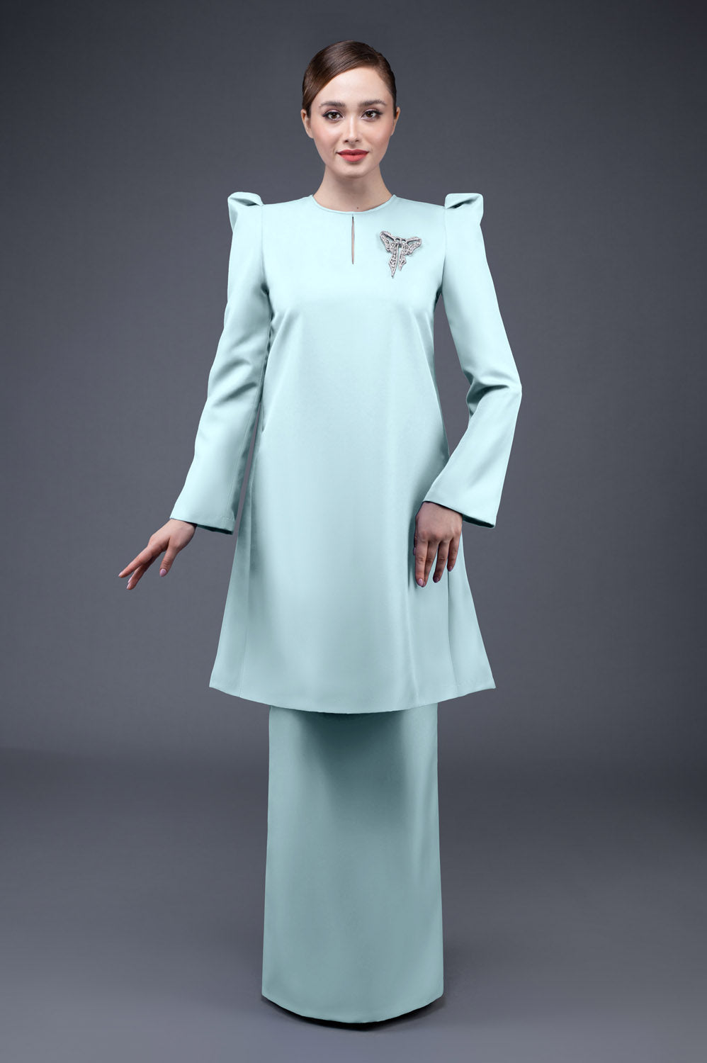 RR BASIC Baju Kurung Pahang in Tiffany Blue