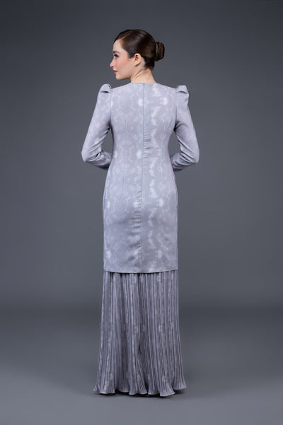 RR Baju Kurung Modern Pleated Audrey in Grey
