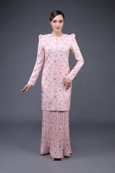 RR Baju Kurung Modern Pleated Luna in Pink